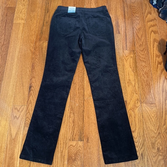 NWT ST JOHNS BAY WOMEN CORDUROY STRAIGHT LEGS BLACK PANTS IN SIZE 4 - Picture 4 of 5